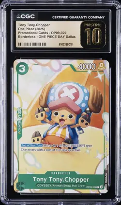 2025 ONE PIECE PROMO ONE PIECE DAY DALLAS TONY TONY CHOPPER CGC 10 PRISTINE - Image 1