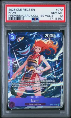 2025 ONE PIECE PREMIUM COLLECTION BEST SELECTION VOL.4 #070 NAMI PSA 10 - Image 1