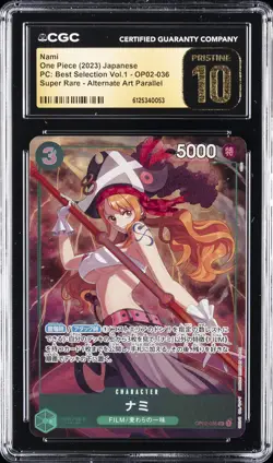 2023 ONE PIECE JAPANESE PC: BEST SELECTION VOL.1 #OP02-036 NAMI CGC 10 PRISTINE - Image 1