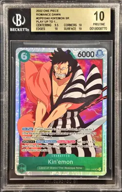 2024 One Piece Wings of the Captain #OP01040 Kin'emon BGS 10 - Image 1