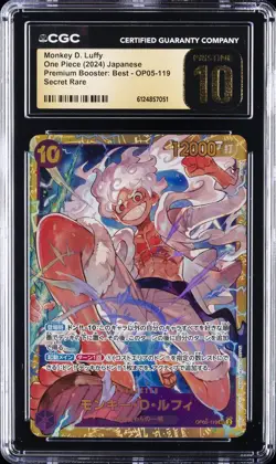 2024 ONE PIECE JPN PREMIUM BOOSTER SECRET RARE MONKEY D. LUFFY CGC 10 PRISTINE - Image 1