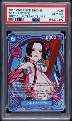 2026 ONE PIECE EB03-HEROINES EDITION SPECIAL ALT ART BOA HANCOCK PSA 10 - Image 1