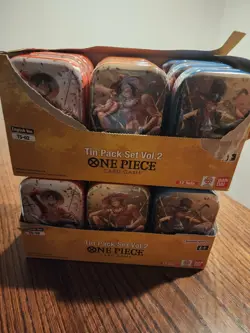 One Piece TCG Tin Pack Set Vol. 2 Set Lot Of 12 TS-02 Display English New - Image 1