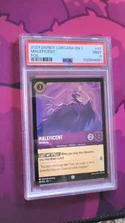 2023 Disney Lorcana - The First Chapter Foil Maleficent Sorceress #49 PSA 9 MINT - Image 1