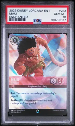 2023 DISNEY LORCANA EN 1-THE FIRST CHAPTER ENCHANTED MAUI - HERO TO ALL PSA 10 - Image 1