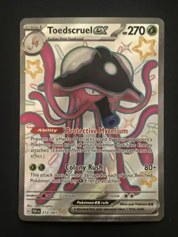 Pokemon TCG Toedscruel EX Scarlet & Violet Paldean Fates Holo Card 213/091 - Image 1