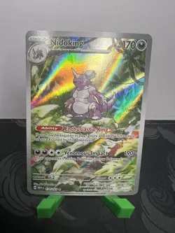 Pokemon TCG Nidoking Scarlet & Violet 151 Illustration Rare Card 174/165 - Image 1