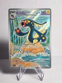 Pokemon TCG Eelektross 115/086 Black Bolt Illustration Rare Holo Card Near Mint - Image 1