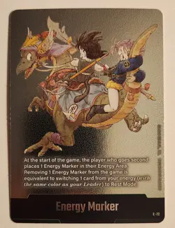Energy Marker E72 Silver Manga Booster 02 Dragon Ball Card English W/ Top Loade - Image 1