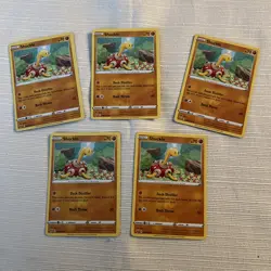 Lot of 5, Pokemon SHUCKLE 085/185 cards, M/NM 2020 - Image 1