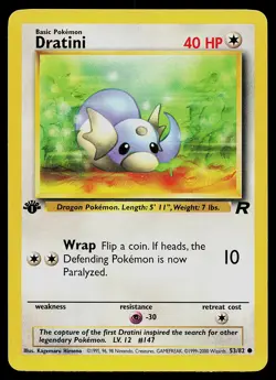Pokemon Card - Dratini Team Rocket 53/82 Common 1st Edition - Image 1