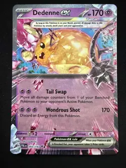 Dedenne ex 093/193 Paldea Evolved SV02 Double Rare Holo Pokemon Card NM - Image 1