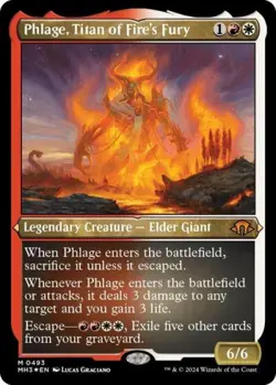 MTG English Phlage, Titan of Fire's Fury (Foil Etched) NM Foil Modern Horizons 3 - Image 1