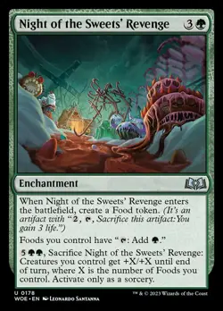 MTG Wilds of Eldraine *FOIL* U Night of the Sweets' Revenge #0178 - Image 1