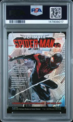2025 MTG MARVEL'S SPIDER-MAN #0234 MILES MORALES/ULTIMATE SPIDER-MAN PSA 6 - Image 2
