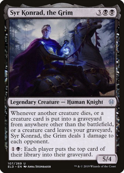 MTG magic 1x Syr Konrad, the Grim (M/NM) Throne of Eldraine - Image 1