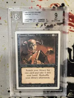 Demonic Tutor BGS 9 Mint Revised 9.5/9/9/8.5 Magic the Gathering MTG #0016781045 - Image 1