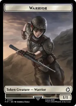 MTG Soldier (0010) // Warrior Double-Sided Token [Fallout Tokens] Near Mint Magi - Image 2