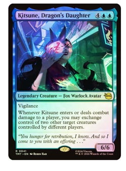 Kitsune, Dragon's Daughter - Foil Teenage Mutant Ninja Turtles MTG - Image 1