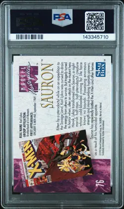 1992 MARVEL MASTERPIECES #76 SAURON PSA 9 - Image 2