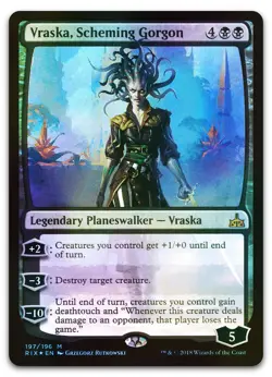 Vraska, Scheming Gorgon #197 (Foil) (LP) Rivals of Ixalan RIX Magic MTG - Image 1