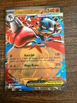 Mega Lucario ex 077/132 Pokemon Card- Near Mint- Mega Evolution - Image 1