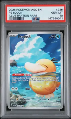 2026 POKEMON ASC EN-ASCENDED HEROES ILLUSTRATION RARE #226 PSYDUCK PSA 10 - Image 1