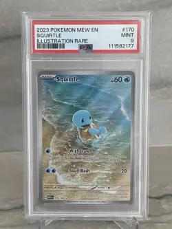 Pokemon TCG Squirtle Scarlet & Violet 151 SIR 170/165 PSA 9 Mint English Holo - Image 1