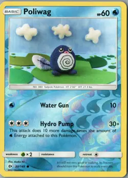 Poliwag Common SM Base Set 30/149 NM Reverse Holofoil - Pokemon - Image 1