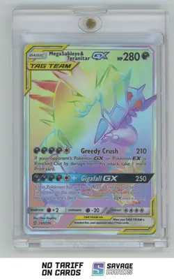 2019 Pokemon Sun & Moon - Unified Minds Mega Sableye & Tyranitar-GX #245/236 - Image 1