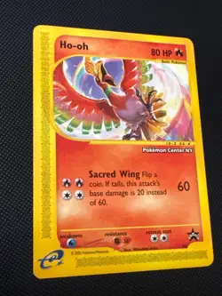 Ho-Oh # 52 WOTC Black Star PROMO "Pokemon Center NY" Stamped Card - Image 3