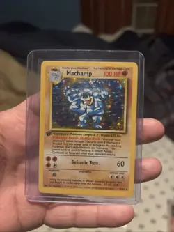 Machamp 8/102 Holo Rare Pokemon Base Set 1st Edition And Xy Evo Machamp Holo - Image 2