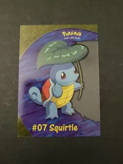 LP Squirtle #07 PC4 Clear TOPPS 1999 TV Animation Blue Logo acryllic Pokemon - Image 1