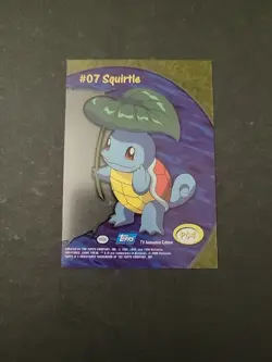 LP Squirtle #07 PC4 Clear TOPPS 1999 TV Animation Blue Logo acryllic Pokemon - Image 2