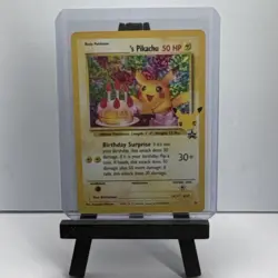 Pokemon Four Birthday Pikachu Wotc Promo Holo #24 Birthday Surprise Card - Image 1