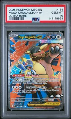 2025 POKEMON MEG EN-MEGA EVOLUTION #164 MEGA KANGASKHAN ex PSA 10 (999 - Image 1