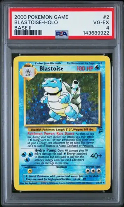 2000 POKEMON BASE SET 2 #2 BLASTOISE-HOLO PSA 4 - Image 1
