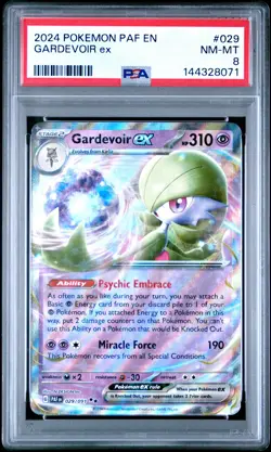 2024 POKEMON PAF EN-PALDEAN FATES #029 GARDEVOIR EX PSA 8 - Image 1