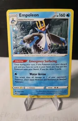 Pokemon TCG Empoleon Cosmos Holo Swirl 037/172 Brilliant Stars Promo Near Mint - Image 2