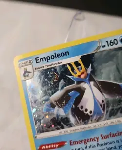 Pokemon TCG Empoleon Cosmos Holo Swirl 037/172 Brilliant Stars Promo Near Mint - Image 4