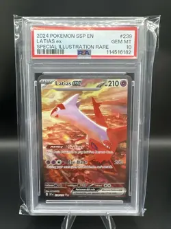2024 Pokemon Surging Sparks Latias Ex Special Illustration Rare 239/191 PSA 10💎 - Image 1