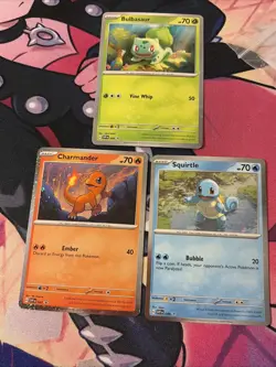 Pokemon 151 Promo Holo Set Charmander Bulbasaur Squirtle 046 047 048 NM - Image 1