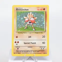 Pokemon TCG - Hitmonchan 7/102 Base Set Holo Rare WOTC - MP - Image 2