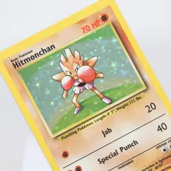 Pokemon TCG - Hitmonchan 7/102 Base Set Holo Rare WOTC - EXC Indent - Image 1