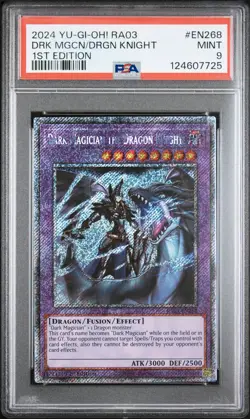 2024 YU-GI-OH! 1ST EDITION #EN268 DARK MAGICIAN THE DRAGON KNIGHT PSA 9 - Image 1