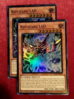 Yu-Gi-Oh! (x2) Replicard LAD. ALIN-EN087 - 1st Edition Super Rare Unplayed Mint+ - Image 1