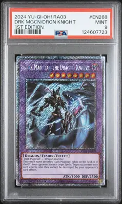 2024 YU-GI-OH! 1ST EDITION #EN268 DARK MAGICIAN THE DRAGON KNIGHT PSA 9 - Image 1