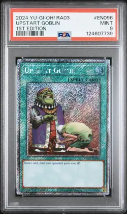 2024 YU-GI-OH! QUARTER CENTURY BONANZA 1ST EDITION #EN096 UPSTART GOBLIN PSA 9 - Image 1