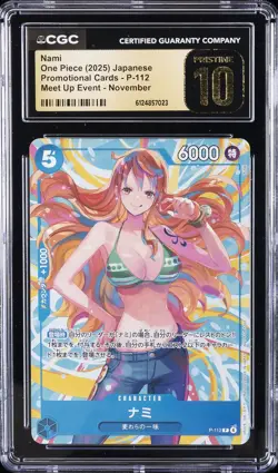2025 ONE PIECE JPN PROMO CARD MEET UP EVENT NOVEMBER #P-112 NAMI CGC 10 PRISTINE - Image 1