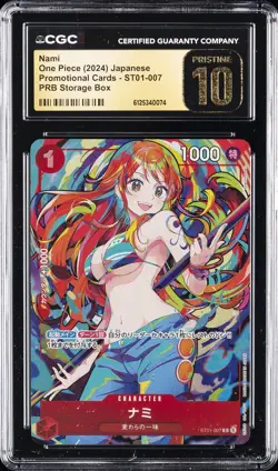 2024 ONE PIECE JPN PROMO CARD PRB STORAGE BOX SET #ST01-007 NAMI CGC 10 PRISTINE - Image 1